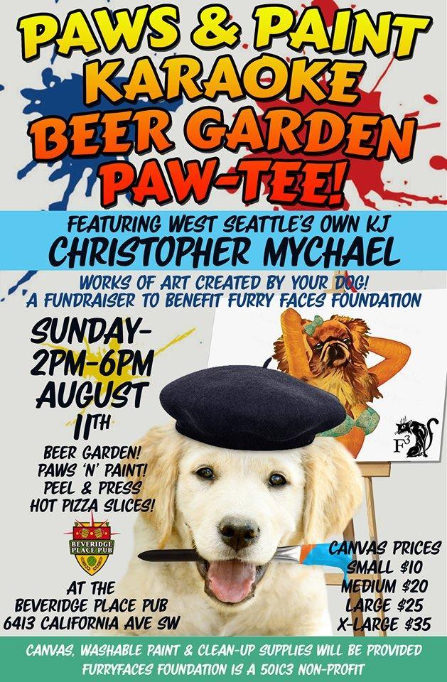 Paws and Paint Karaoke Beer Garden PawTee Aug. 11; Let your dog find
